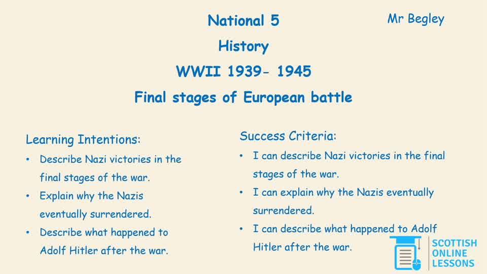 11. Final Stages of European Conflict