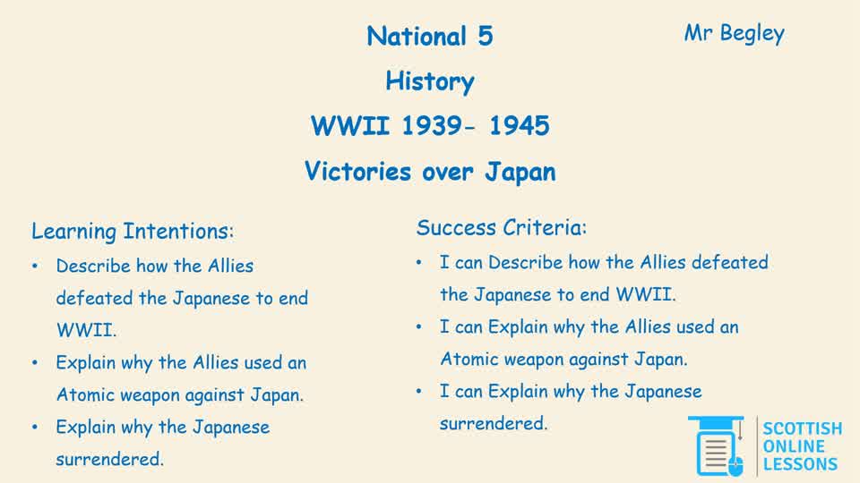 12. Victory over Japan