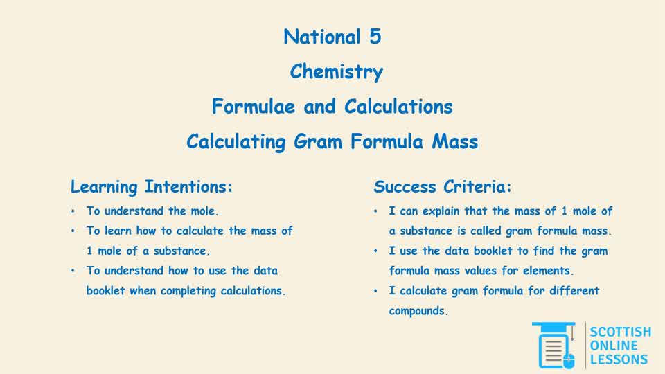 Calculating Gram Formula Mass (GFM)