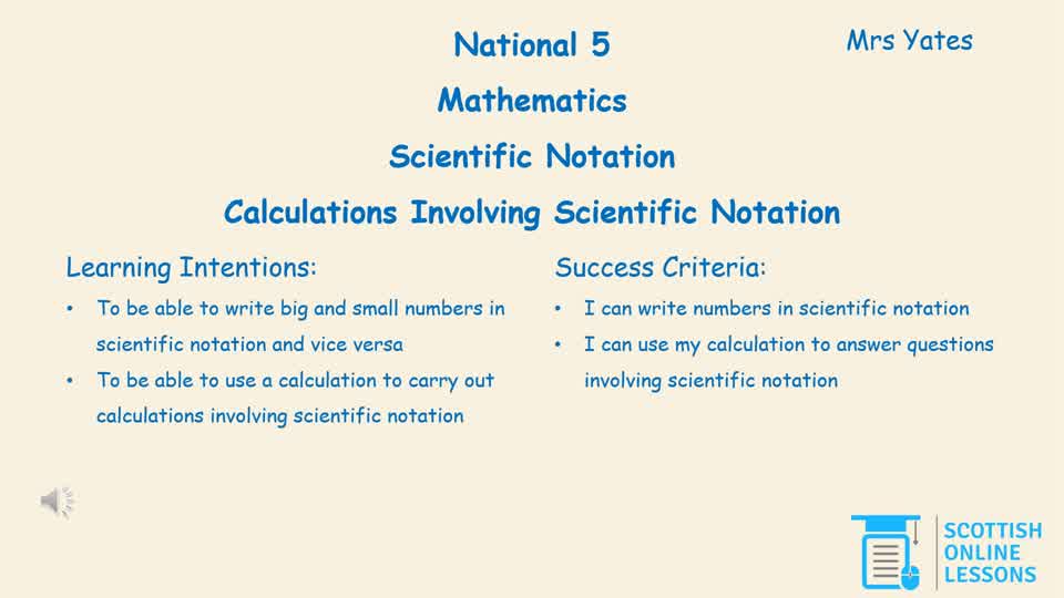 Calculations using Scientific Notation
