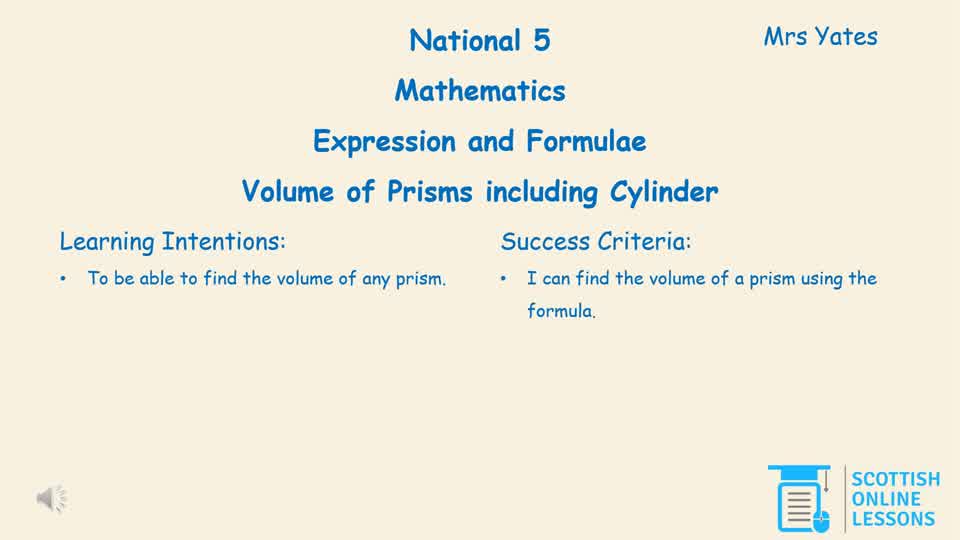 Volume of Prisms including Cylinder