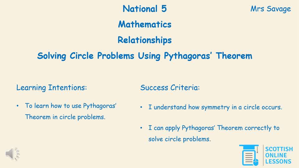 Solving Circle Problems using Pythagoras Theorem