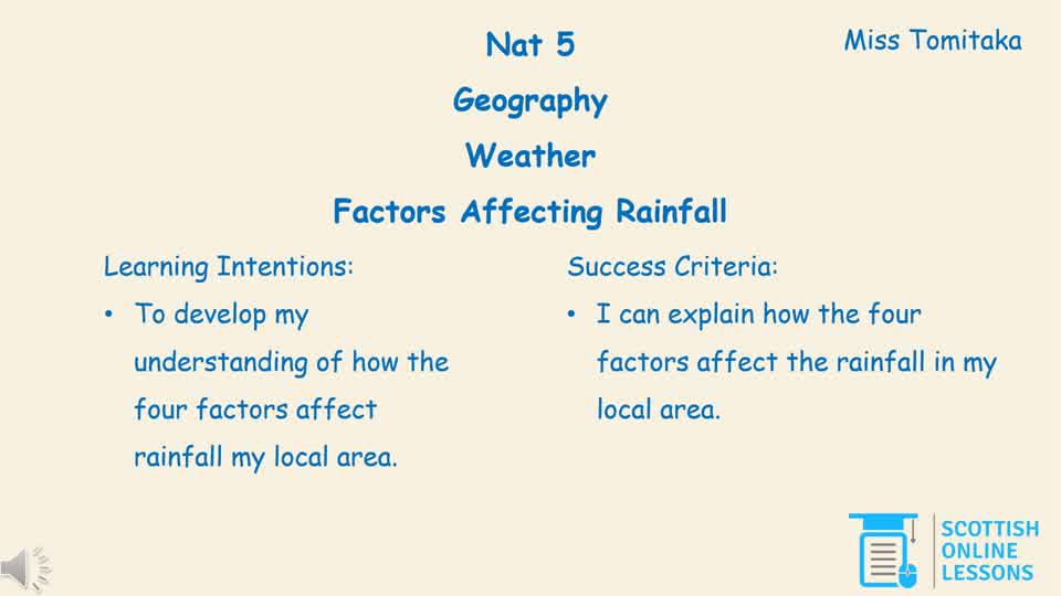 Factors Affecting Rainfall