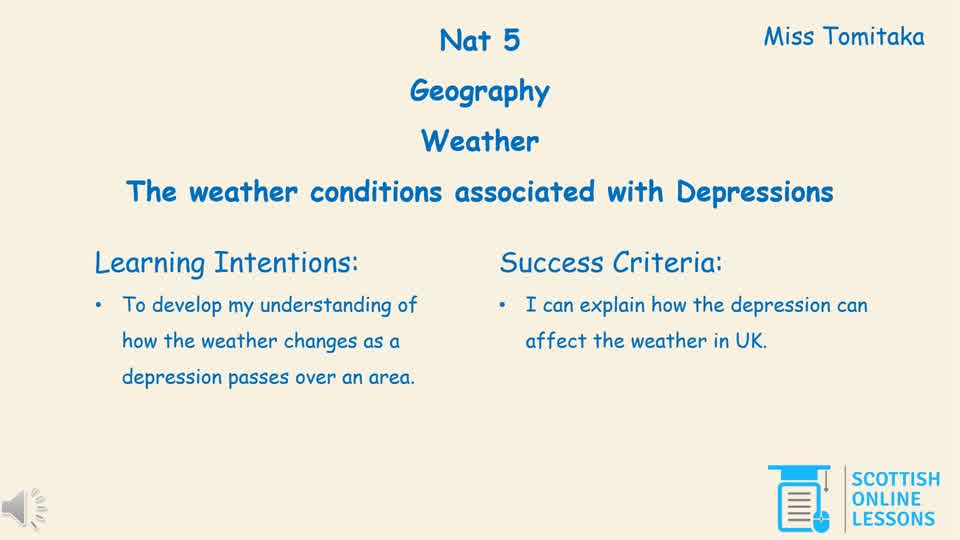 The Weather Conditions Associated with a Depression 