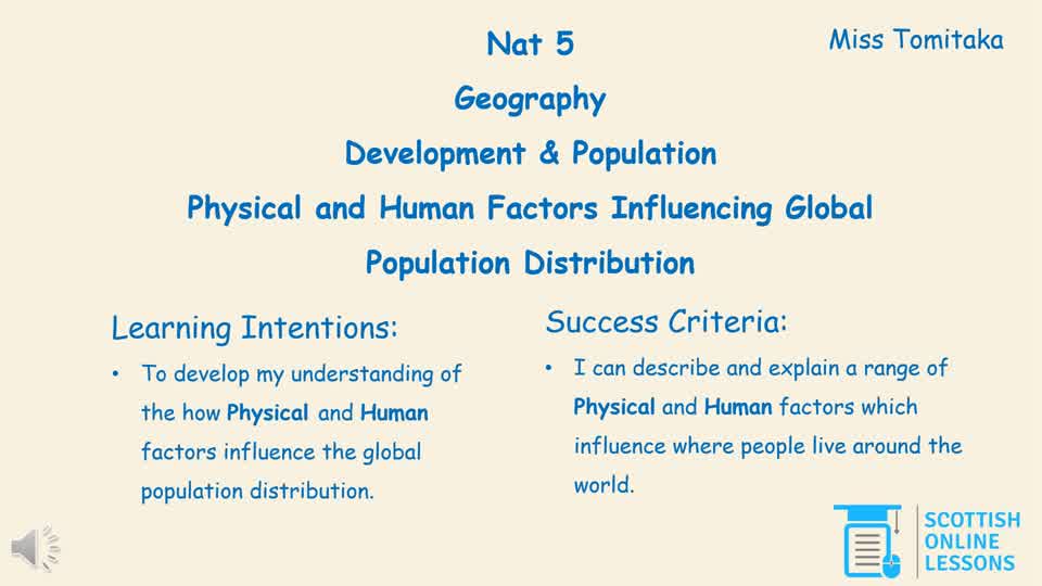 Physical and Human Factors Influencing Global Population Distribution