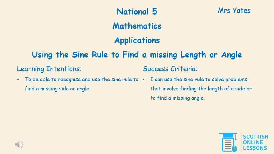 Using the Sine Rule to find the Side and Angle