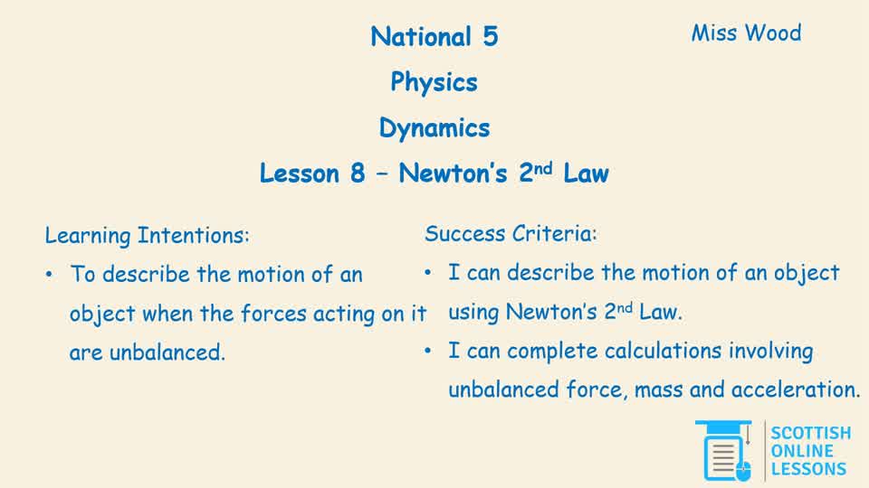 Newton’s 2nd Law