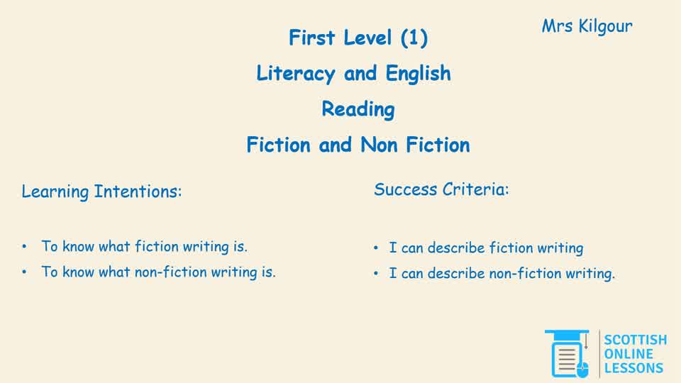 Differences between fiction and non-fiction
