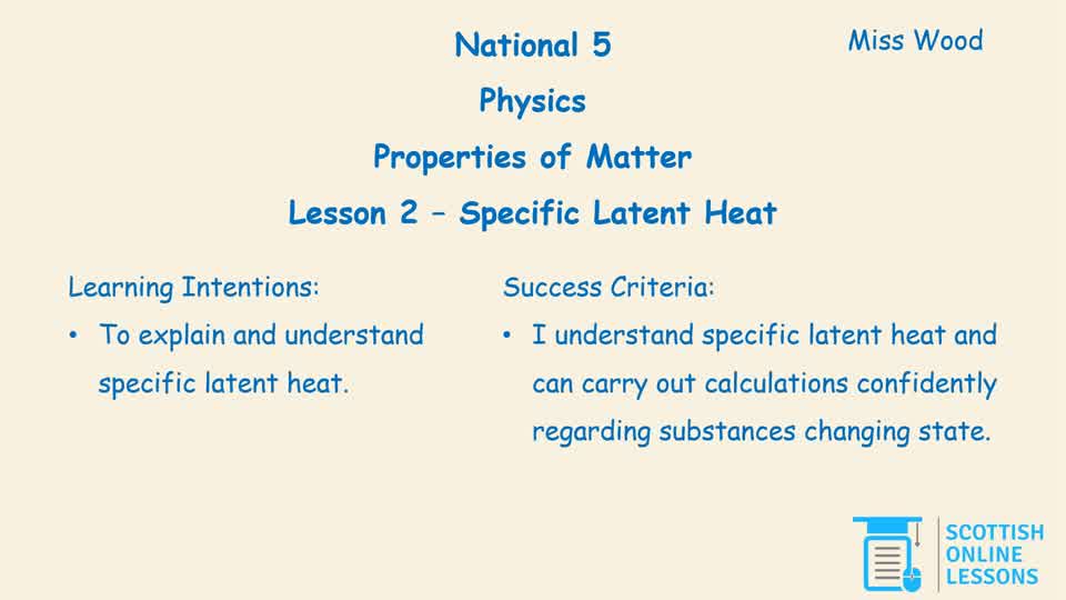 Specific Latent Heat