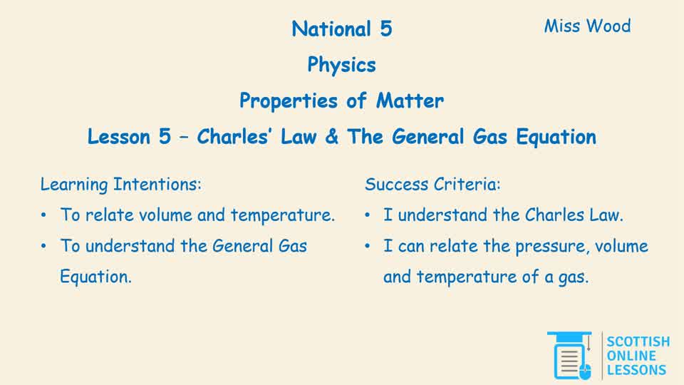 Charles’ Law & The General Gas Equation