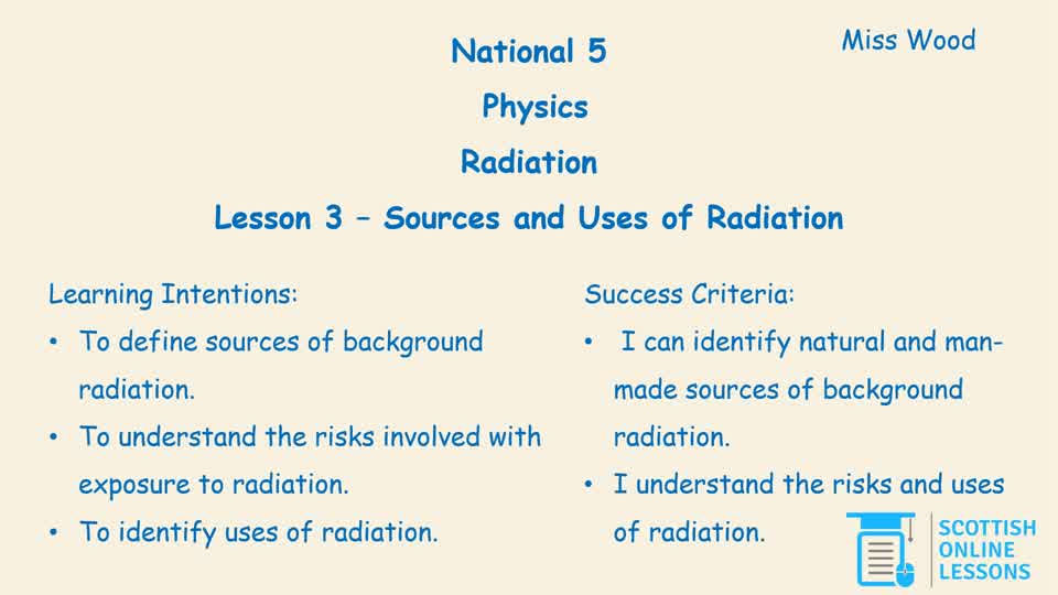 Sources and Uses of Radiation