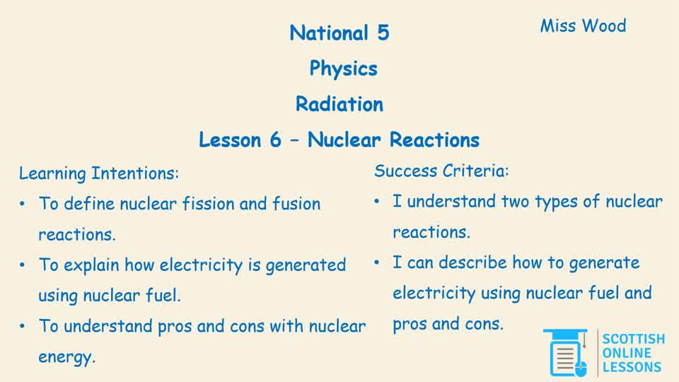 Fission, Fusion and Nuclear Power
