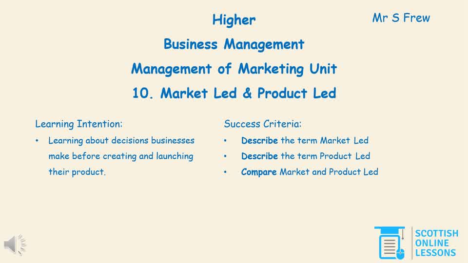 Market-Led and Product-Led