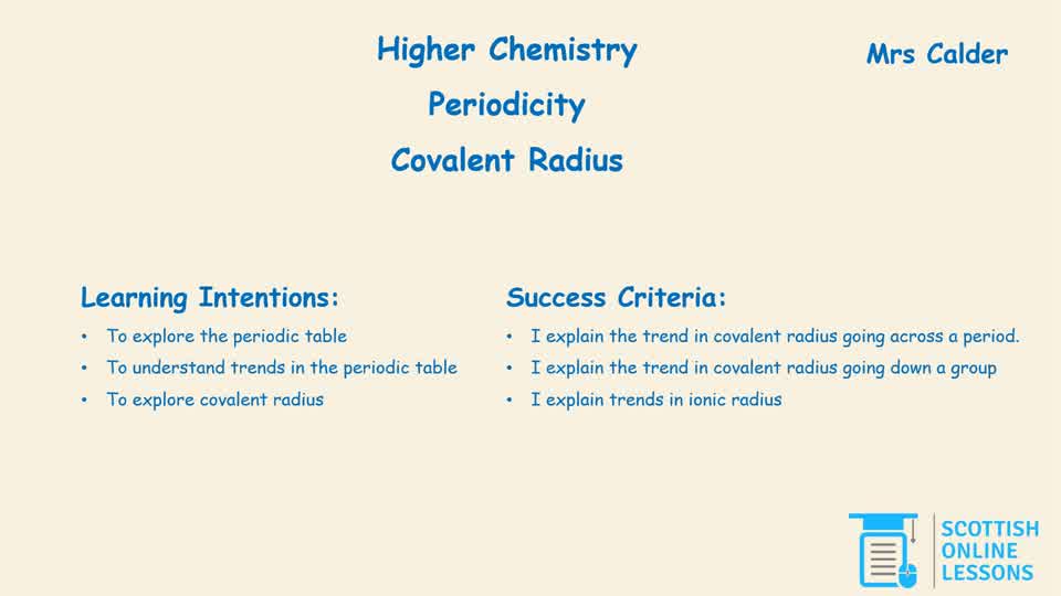 Covalent Radius