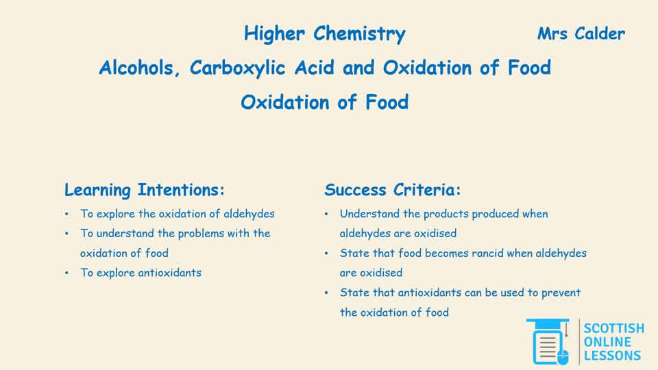 Oxidation of Food