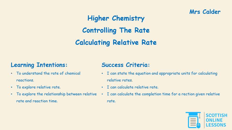 Calculating Relative Rate