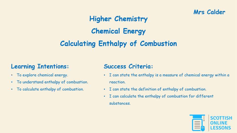 Calculating Enthalpy of Combustion 