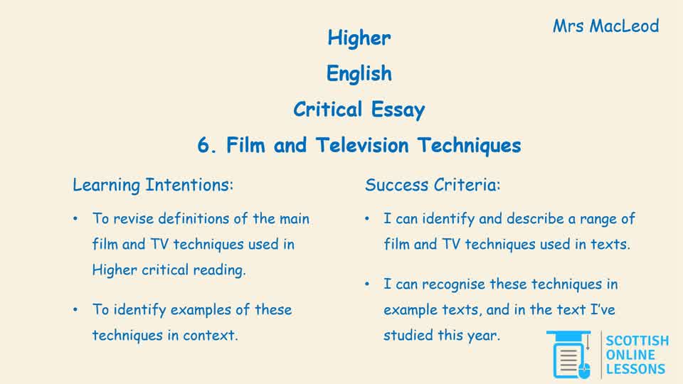Film and TV Techniques