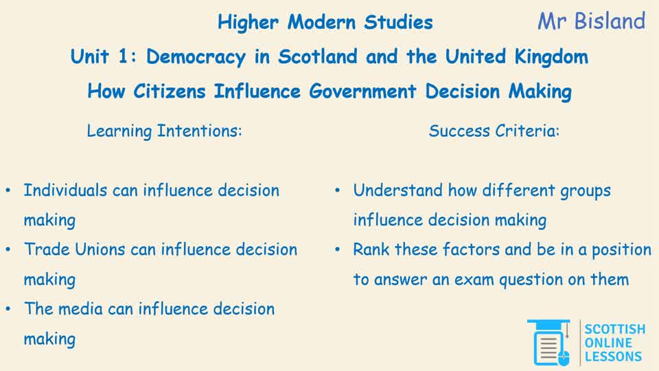 How Citizens Influence Government Decision Making